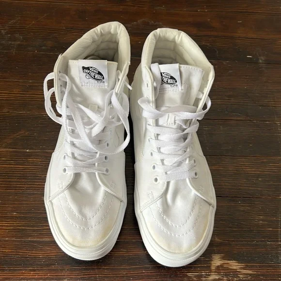Vans High Top White Mens 8 Womens 9.5 - Picture 4 of 7